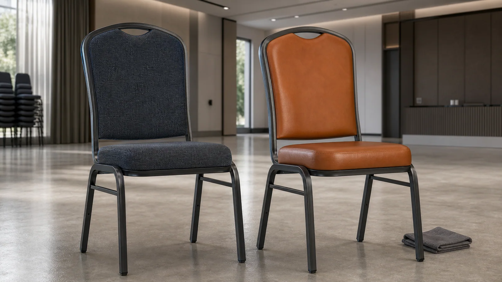 Stoff vs. Kunstleder im Event-Bereich: Eine wirtschaftliche und hygienische Gegenüberstellung für Hallenbetreiber – professionelles Artikelbild